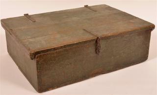 Appraisal: Hudson Valley Early th Century Lock Box Hudson Valley New