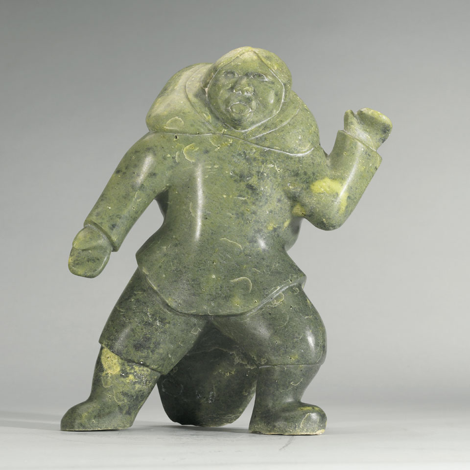 Appraisal: KIAWAK ASHOONA - E - Cape Dorset DANCING WOMAN stone