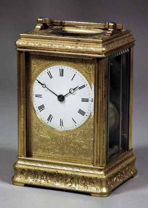 Appraisal: A th Century French carriage clock by Drocourt of Paris