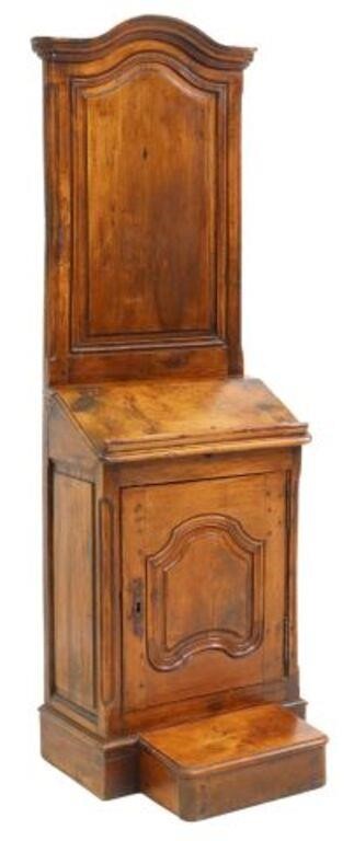 Appraisal: French walnut prie-dieu prayer kneeler th c having shaped top