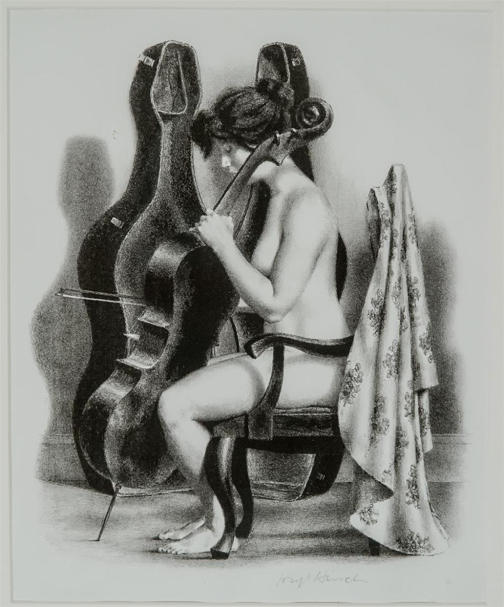 Appraisal: JOSEPH HIRSCH AMERICAN - CELLIST COLE LITHOGRAPH ON RIVES B