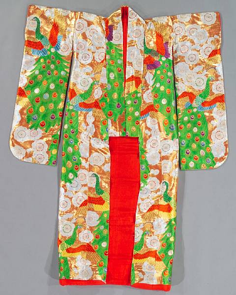 Appraisal: Four kimono Including three bridal uchikake kimono and one furisode