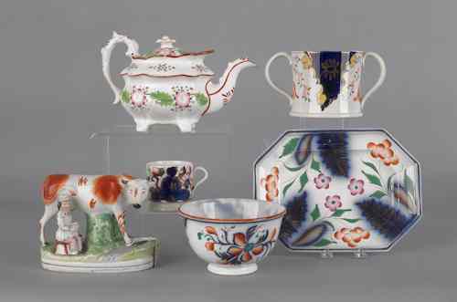 Appraisal: English Staffordshire th c to include Gaudy Welsh