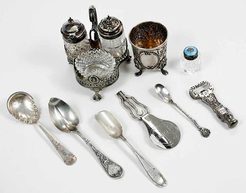 Appraisal: Assorted Silver Flatware Items Pieces American th century including pieces