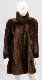 Appraisal: SHEARLING FUR COAT SIZE SHEARLING FUR COAT SIZE - Brown