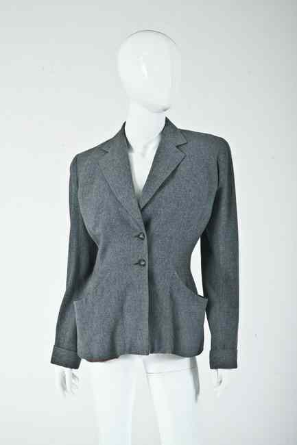 Appraisal: VINTAGE CHRISTIAN DIOR GREY JACKET Circa Christian Dior-New York Original