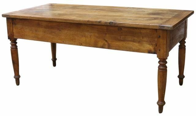 Appraisal: French Provincial work table late th c two-board tabletop framed