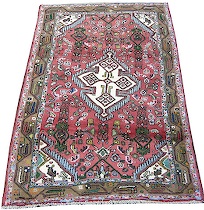 Appraisal: Bijar Rug A Bigar rug with a soft red central