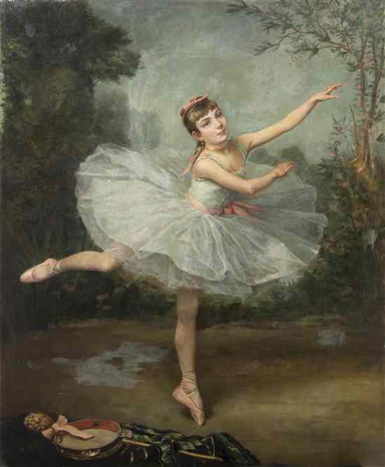 Appraisal: P J Robert American th century Ballerina oil on canvas