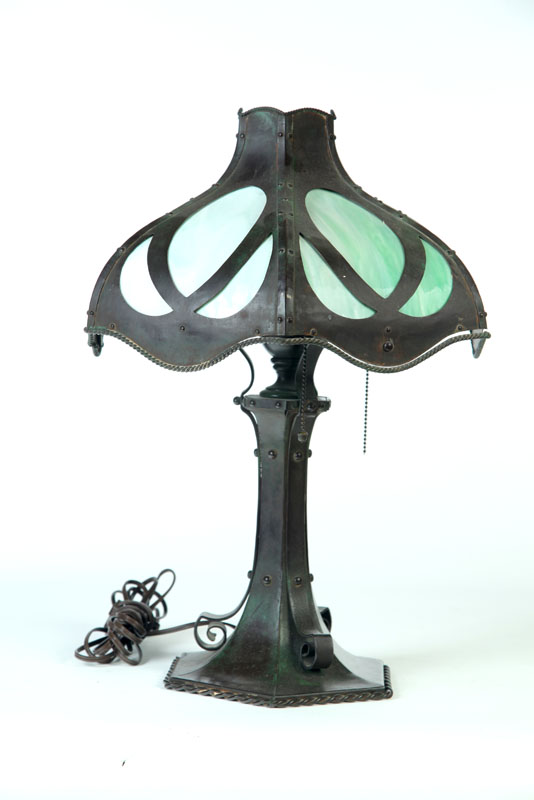 Appraisal: BRADLEY HUBBARD TABLE LAMP American st half- th century cast