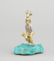 Appraisal: Mikael Redman American b The Deer Dance Cast sterling silver