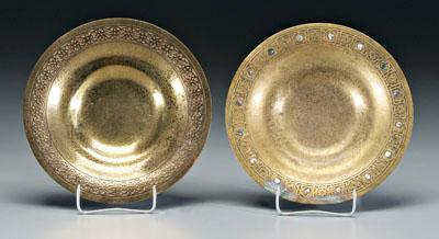 Appraisal: Two Tiffany gilt bronze bowls one with relief decorated borders