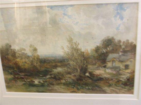 Appraisal: ALBERT POLLITT - Landscape with cottage and brook signed and