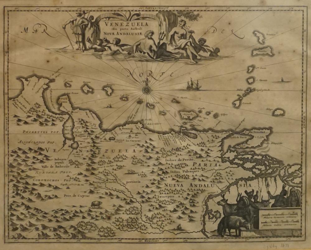 Appraisal: Map of Venezuela After a Map by John Ogilby British