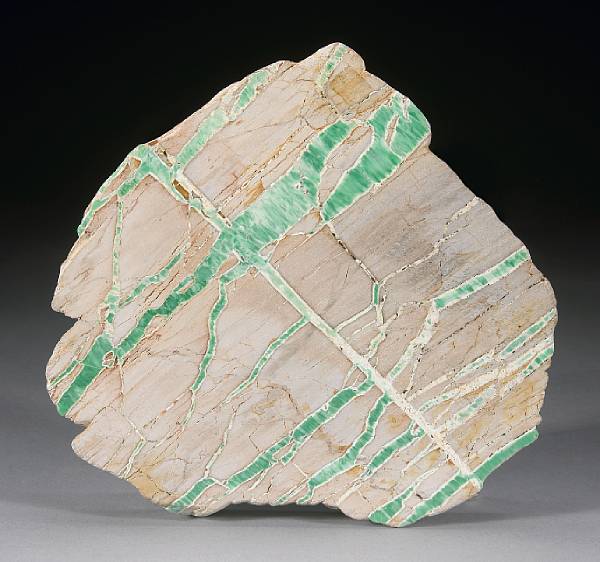 Appraisal: Variscite Slice Western Australia Stunning greens distinguish a nicely polished