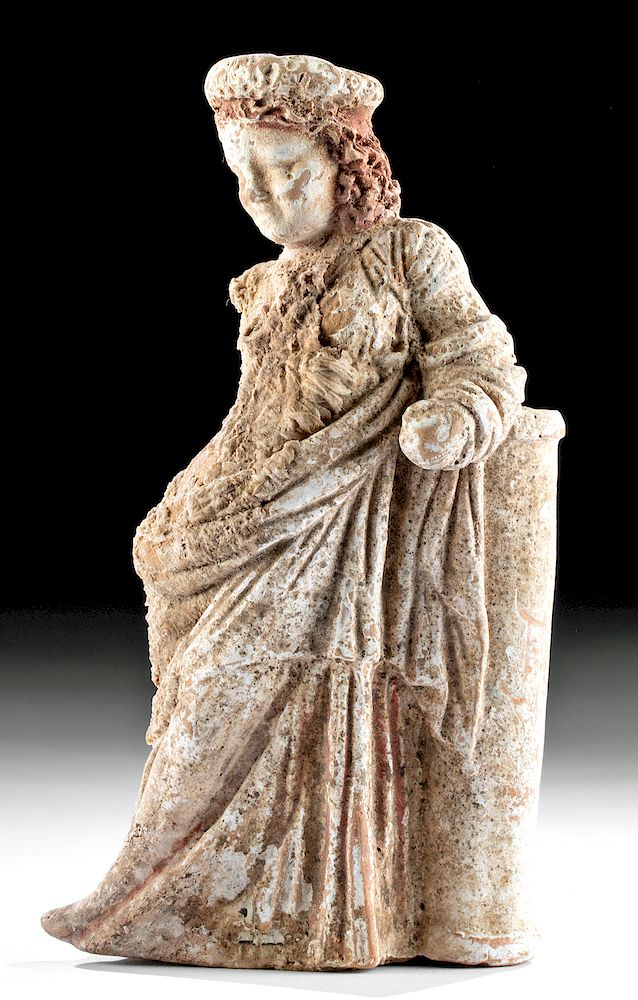 Appraisal: Canosan Hellenistic Polychrome Figure of Woman w TL Magna Graecia