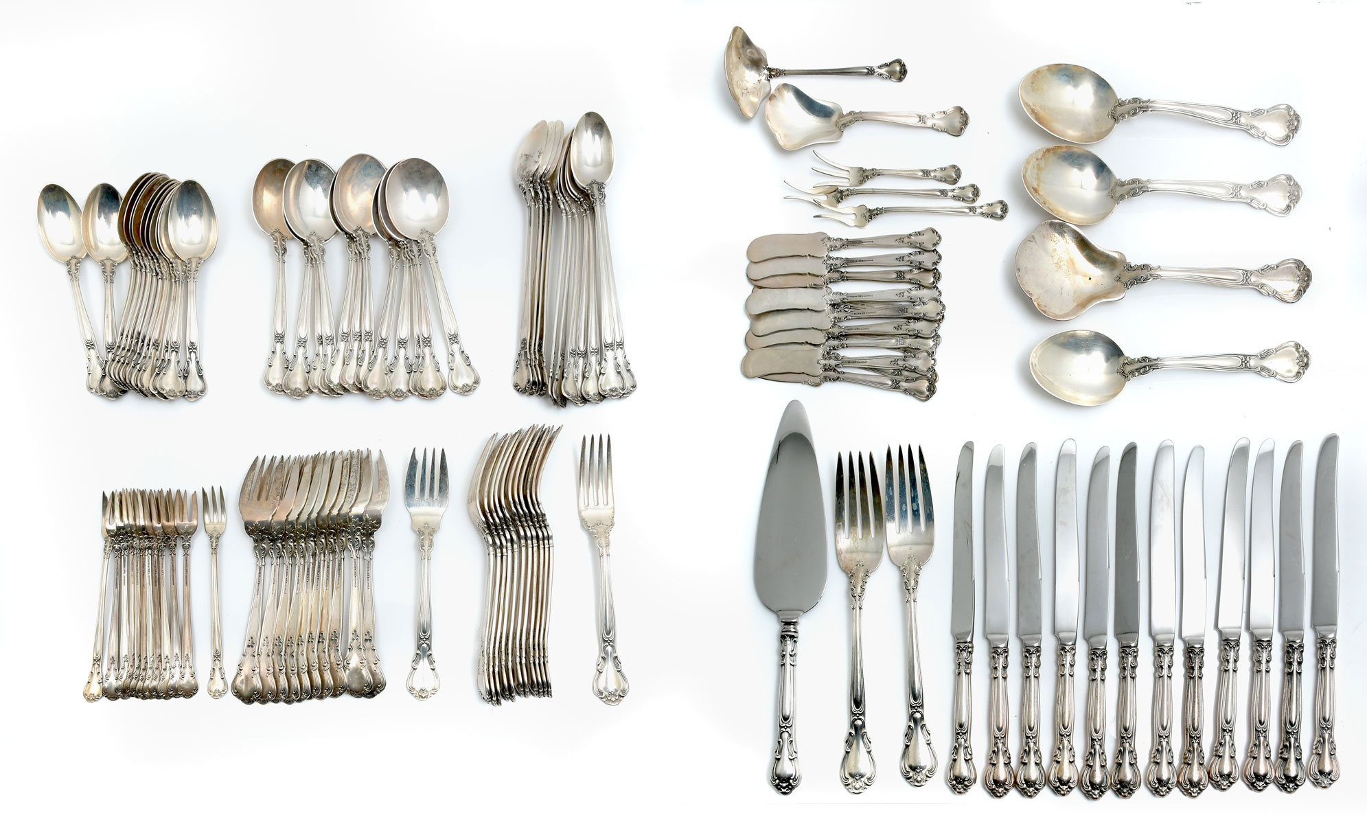 Appraisal: PC GORHAM STERLING SILVER ''CHANTILLY'' FLATWARE Approx Troy ounces Comprising