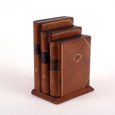 Appraisal: A th Century book box containing three secret drawers cm