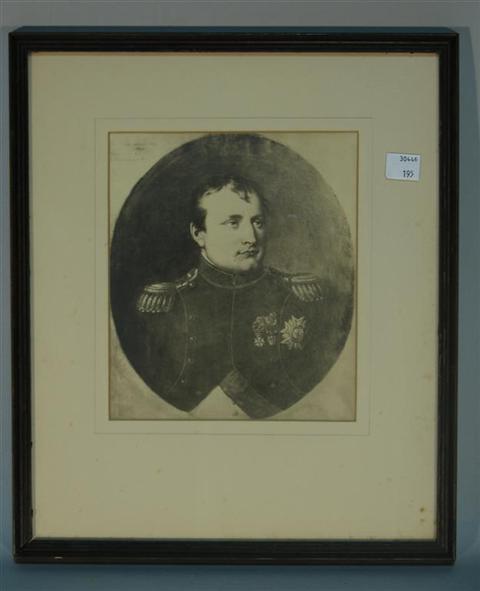 Appraisal: NAPOLEON BONAPARTE Print x in Provenance A Virginia Estate