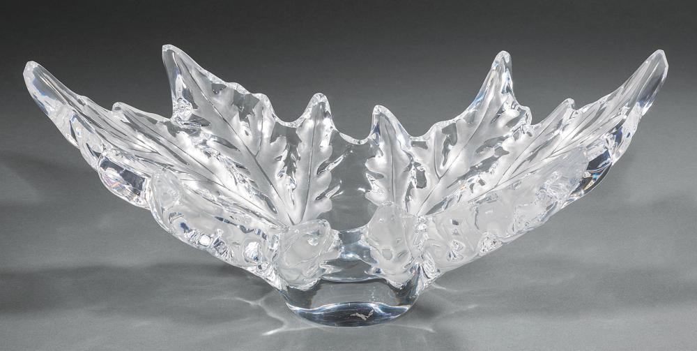 Appraisal: Lalique Champs Elysees Crystal Centerpiece Bowl marked h in w