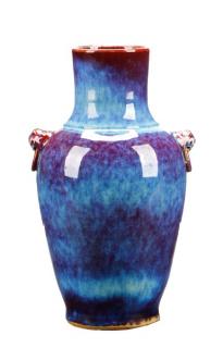 Appraisal: Chinese Yao Bian Flambe Color Baluster Vase Chinese Late Qing