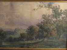 Appraisal: Wycliffe Eggington - A large watercolour of a distant view