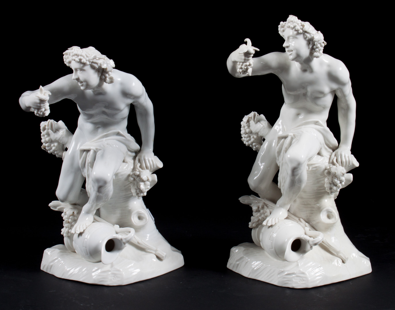 Appraisal: Pair of Nymphenburg porcelain Dionysus figures first half- th century