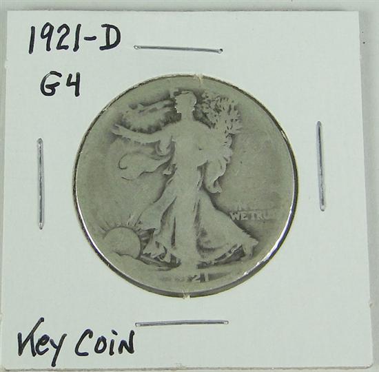 Appraisal: -D Walking Liberty Half Dollar A KEY coin to this