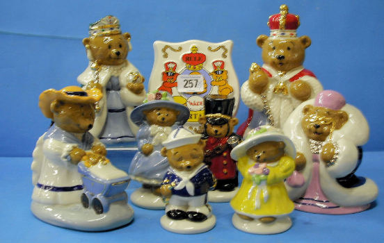 Appraisal: A collection of Wade Beartannia Figures Comprising Princess Plushette Prince