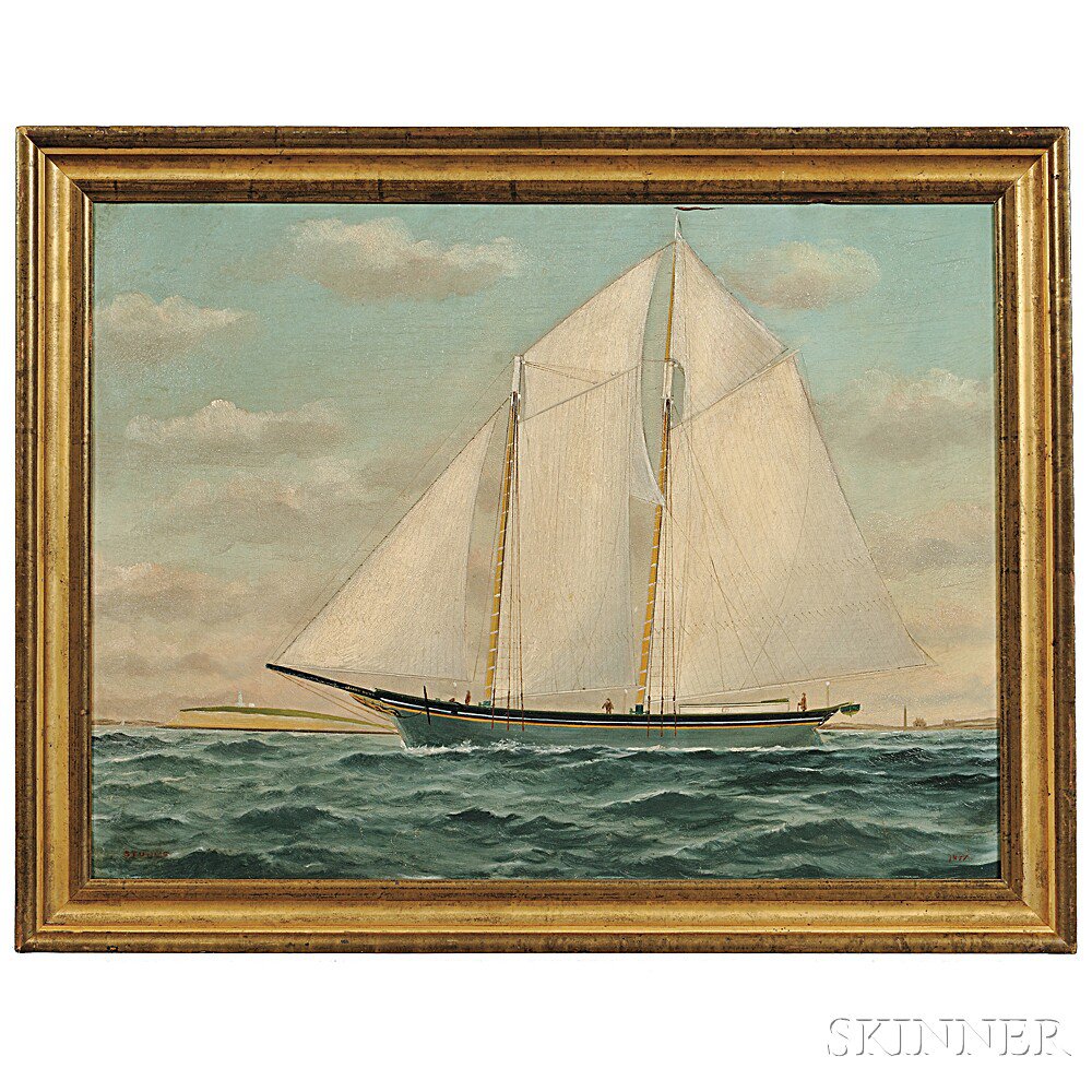 Appraisal: William Pierce Stubbs Massachusetts Maine - Portrait of the Schooner