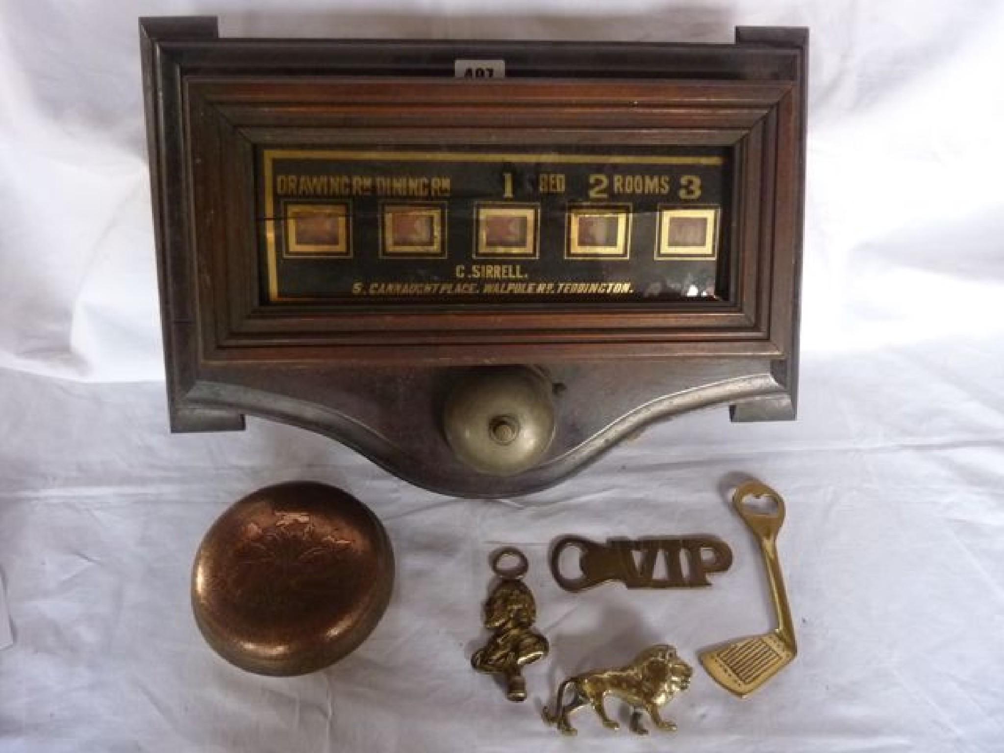 Appraisal: A Victorian servants room indicator for three rooms small collection