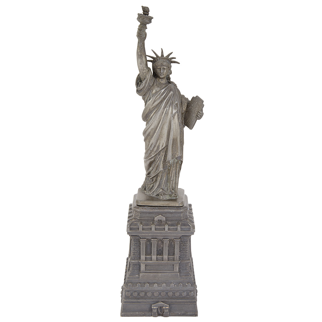 Appraisal: American Committee Patinated-Metal Model of the Statue of Liberty Circa