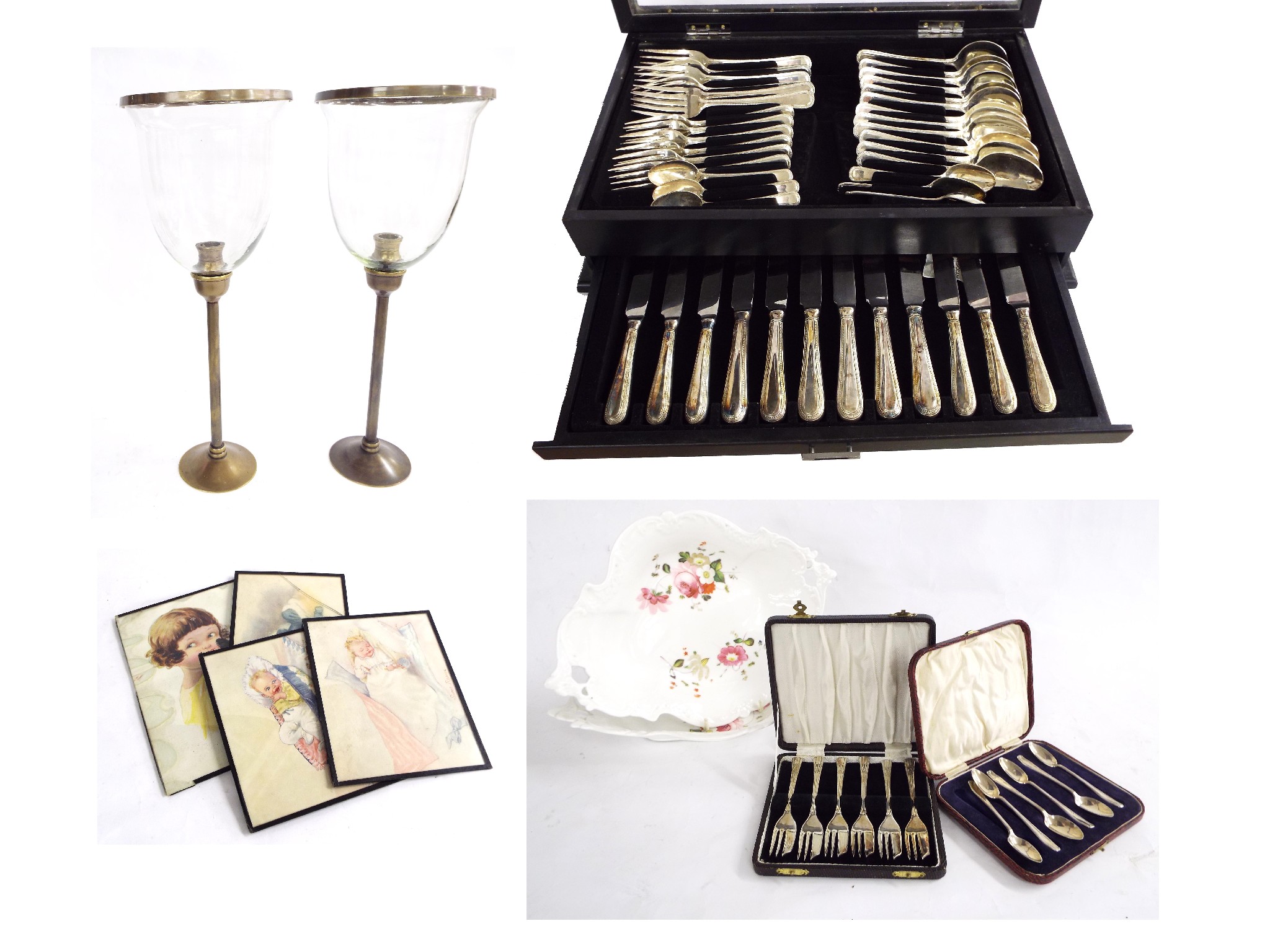 Appraisal: Mixed miscellaneous lot to include canteen of Viners silver plated