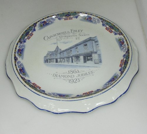 Appraisal: A Fenton Pottery teapot stand depicting the Jubilee of Cainscross