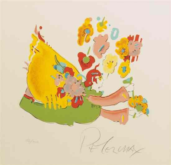 Appraisal: Peter Max American b Flower Angel I color lithograph edition