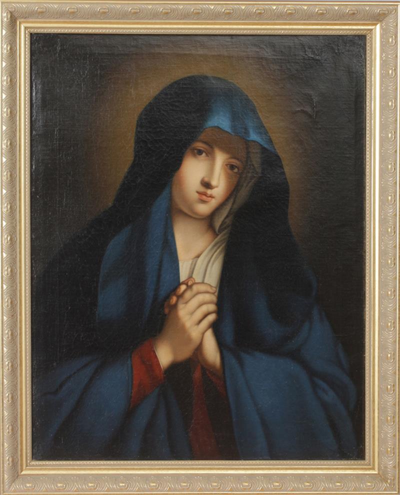 Appraisal: Italian School Madonna Oil on canvas unsigned x in x