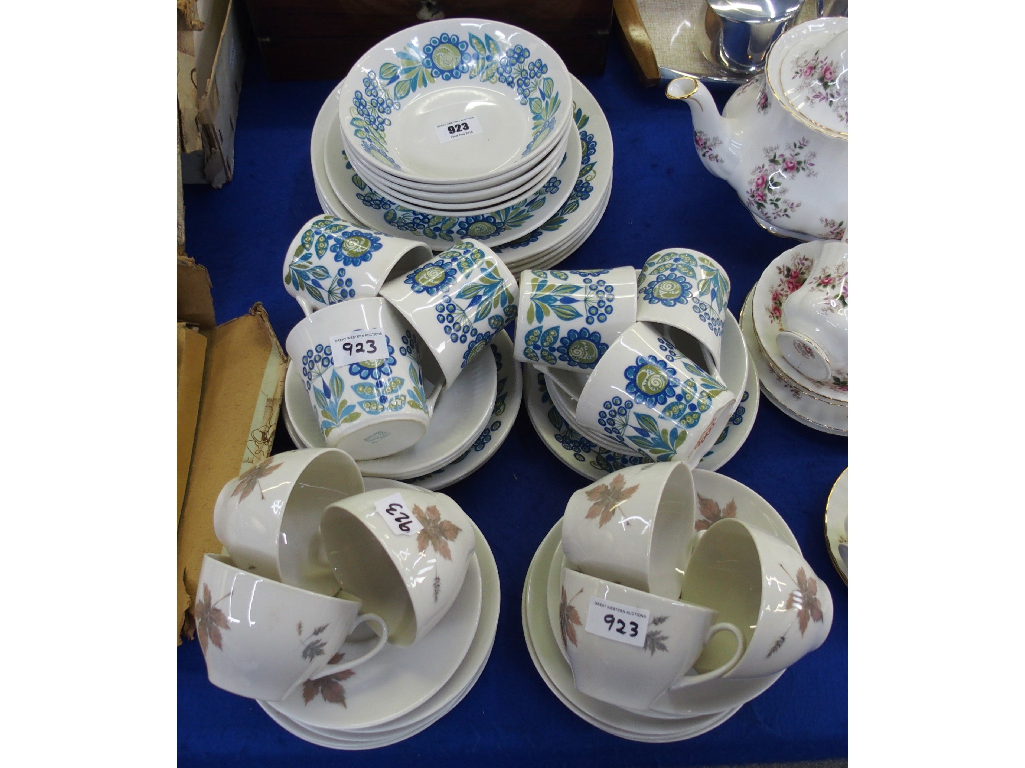 Appraisal: Turi-design partial dinner service for six and Royal Doulton Tumbling