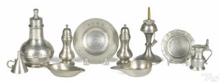 Appraisal: Pewter accessories th c including several miniatures tallest - ''