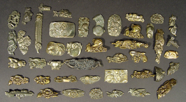 Appraisal: Collection of th Century Japanese metal sword mounts