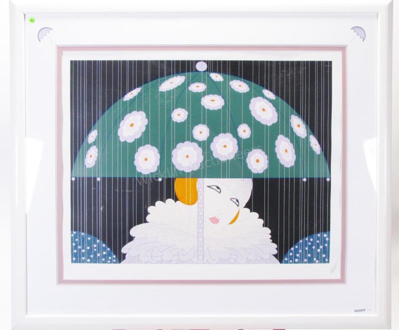 Appraisal: Ert Romain de Tirtoff - limited edition lithograph Spring Showers