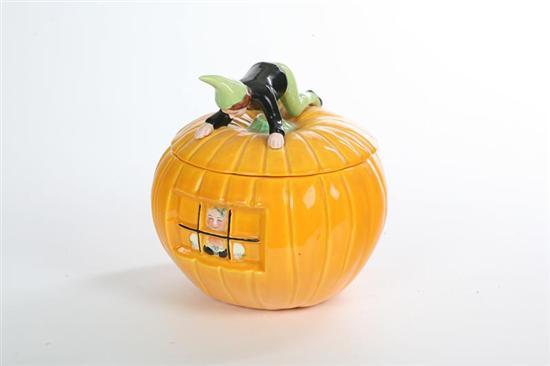 Appraisal: VALLONA STARR COOKIE JAR In the form of a pumpkin