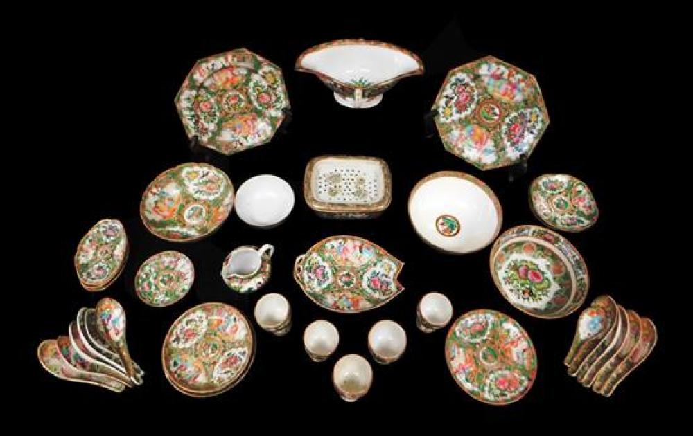 Appraisal: ASIAN Rose Medallion porcelain late th early th C pieces