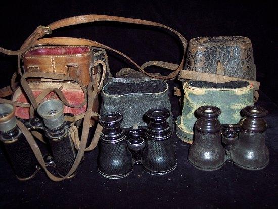 Appraisal: Three pairs of field glasses with cases and four odd