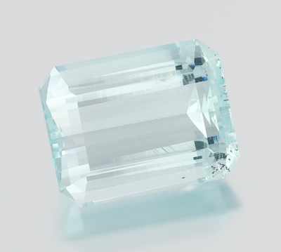 Appraisal: An Unmounted Aquamarine Gemstone Carat Offered with an Appraisal mini