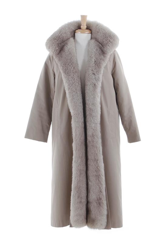 Appraisal: Fur-lined trench coat appears to be rabbit and mink lining