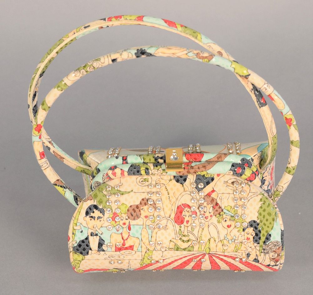 Appraisal: John Galliano purse Deco Patchwork with Neiman Marcus tag and