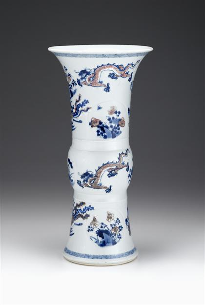 Appraisal: Important Chinese copper blue and white porcelain 'dragon and phoenix'