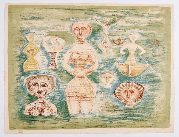 Appraisal: MASSIMO CAMPIGLI ITALIAN - a lithograph in color signed in