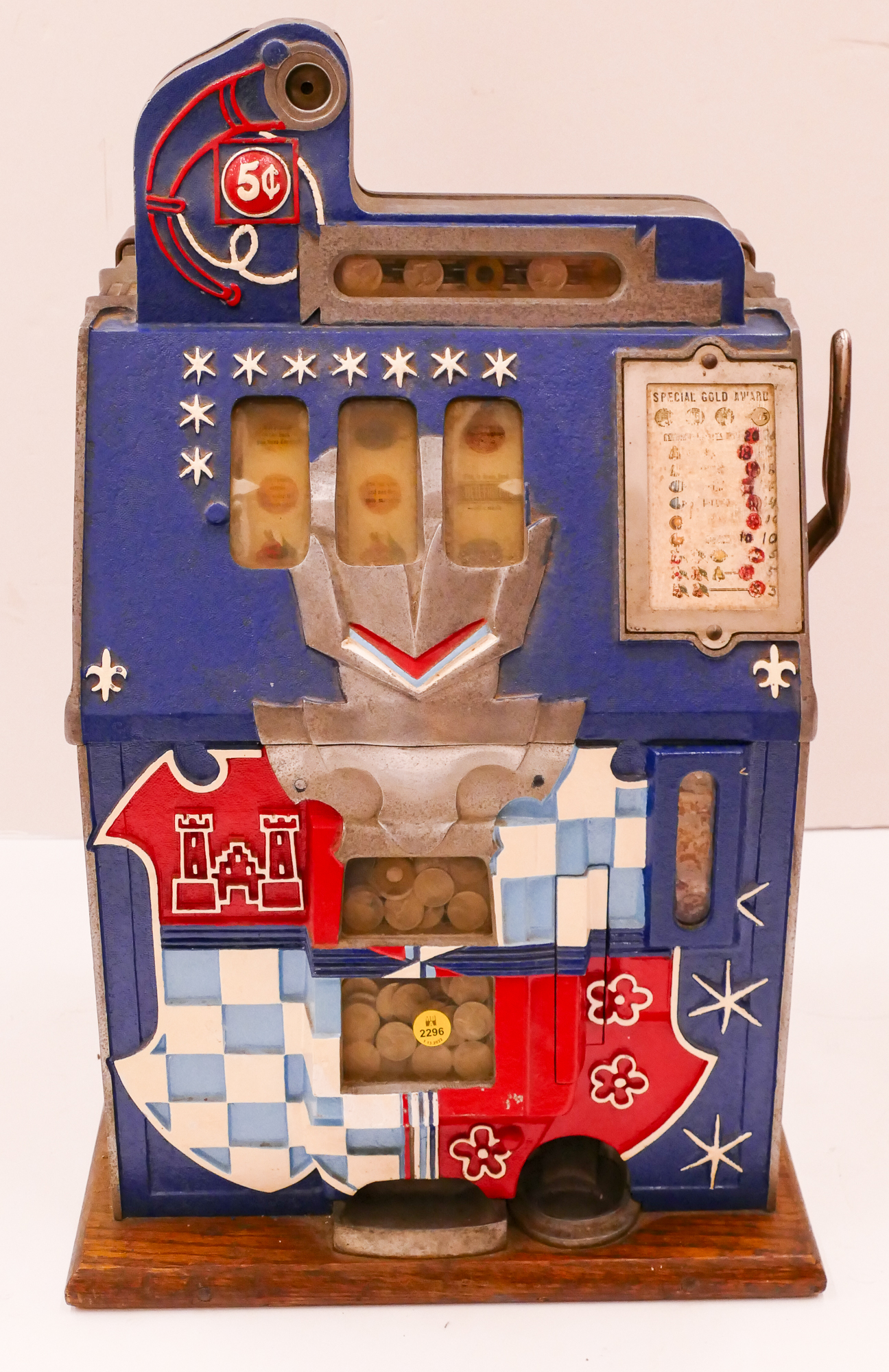 Appraisal: Mills Cent Castle Front One Arm Bandit Slot Machine- ''