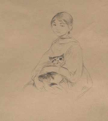 Appraisal: Berthe Morisot French - Fillette au Chat Julie Manet Drypoint